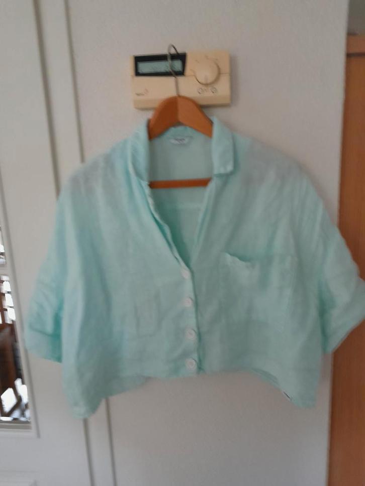 Kort wijd linnen bloesje van Penn&Ink, Kleding | Dames, Blouses en Tunieken, Zo goed als nieuw, Maat 36 (S), Verzenden