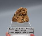 Torberniet, Renardiet - Mine La Faye, Grury, Frankrijk, Ophalen of Verzenden, Mineraal