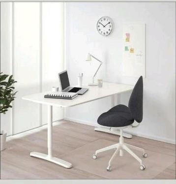 Ikea bureau BEKANT 60 x 140 cm + bureaustoel FLINTAN - afbeelding 1