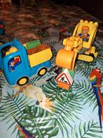 Duplo vrachtwagen +graafmachine 10812, Ophalen, Zo goed als nieuw, Complete set, Duplo