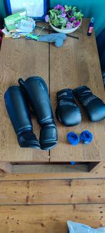 kickboks handschoenen en scheenbeschermers, Sport en Fitness, Vechtsporten en Zelfverdediging, Ophalen, Overige, Vechtsportbescherming