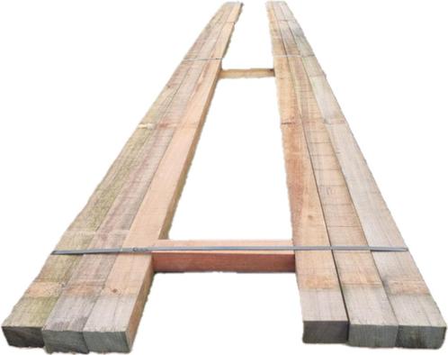 6 Azobé hardhouten balken 7.0x10.0 cm 7.50 m lang - nr: HB49, Tuin en Terras, Palen, Balken en Planken, Nieuw, Balken, 250 cm of meer