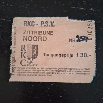 RKC - PSV Ticket '93-'94 beschikbaar voor biedingen