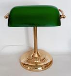 Notaris/Bankierslamp, Huis en Inrichting, Lampen | Tafellampen, Ophalen of Verzenden, Zo goed als nieuw, Glas, Minder dan 50 cm