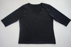 Zwart shirt / trui / t-shirt met stras steentjes mt 40 - 42, Maat 38/40 (M), Zwart, Ophalen of Verzenden, Zo goed als nieuw