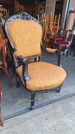 7 fauteuils barok vintage horeca lounge chair horeca hout, Ophalen of Verzenden, Zo goed als nieuw, Hout