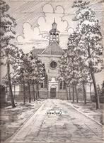 Oostwold Kerk tekening Sievers 50/60er jaren, Antiek en Kunst, Kunst | Tekeningen en Foto's, Ophalen of Verzenden