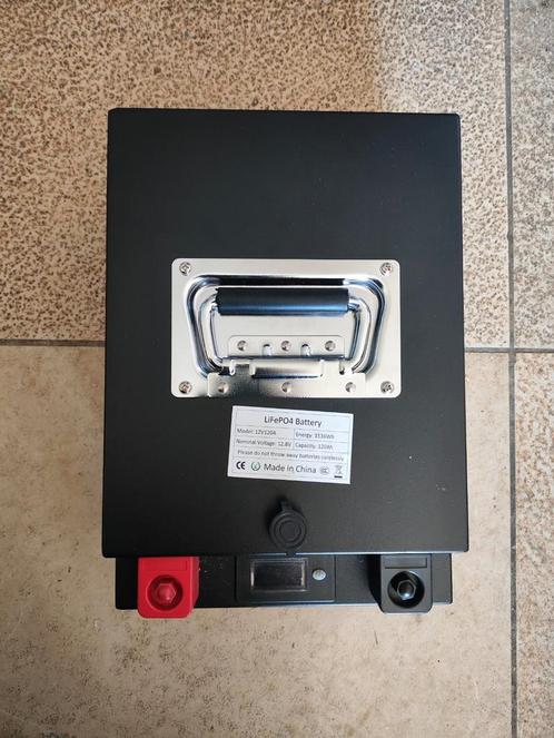 LiFePO4 accu 12V 120Ah incl. lader, Caravans en Kamperen, Kampeeraccessoires, Nieuw, Ophalen of Verzenden