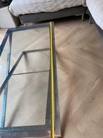 RVS Salontafel met Glasplaat & Folie - 120x60x40, Ophalen, RVS, 100 tot 150 cm, 50 tot 100 cm