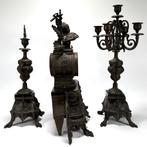 180. Bronzen klokstel, ca. 1880, Frankrijk, Antiek en Kunst, Antiek | Klokken, Ophalen of Verzenden