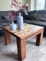 Complete set robuuste rustieke teakhouten meubels, Ophalen, Gebruikt, Teakhout, 50 tot 100 cm