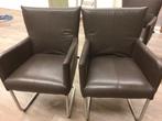 Lederen stoelen, bruin van merk Jess, industrieel., Ophalen, Gebruikt, Bruin, Leer