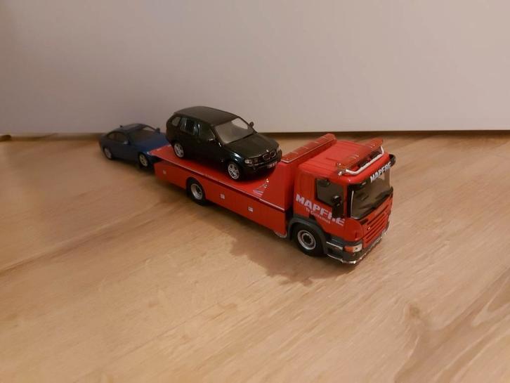 scania p320 auto transporter bergingsvoertuig 1:43, Hobby en Vrije tijd, Modelauto's | 1:43, Nieuw, Auto, Overige merken, Ophalen of Verzenden