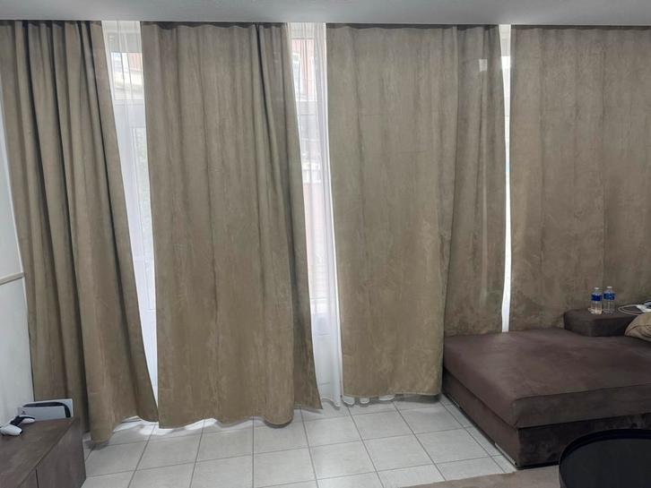 4 Beige IKEA 100% Verduisterende Gordijnen, Huis en Inrichting, Stoffering | Gordijnen en Lamellen, Zo goed als nieuw, 200 cm of meer