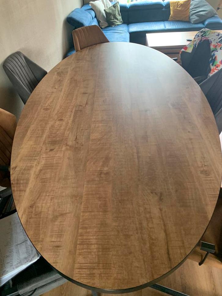 Eetafel boot model, Huis en Inrichting, Tafels | Eettafels, Zo goed als nieuw, 100 tot 150 cm, 200 cm of meer, Vijf personen of meer