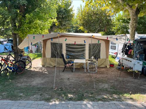 Trigano Olympe GL 100km/h gekeurd 330ltr disselbak, Caravans en Kamperen, Vouwwagens, Trigano, meer dan 6, Beige, Aanwezig, Ophalen