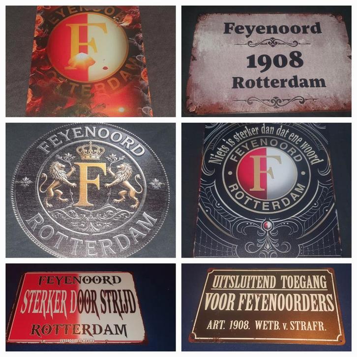 Feyenoord Wandborden - 6 stuks, Verzamelen, Sportartikelen en Voetbal, Nieuw, Overige typen, Feyenoord, Ophalen of Verzenden