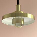 vintage Mid Century Deens Design LAMP met trekpendel messing, Huis en Inrichting, Lampen | Hanglampen, Gebruikt, Ophalen of Verzenden