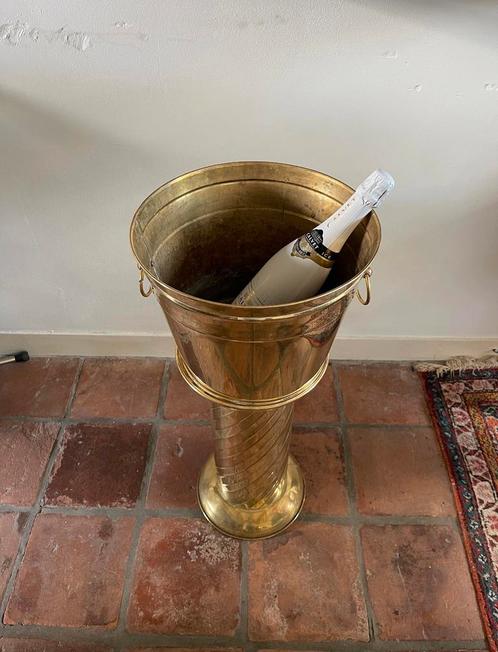 Vintage messing wijnkoeler / champagnekoeler  / bloempot, Antiek en Kunst, Antiek | Woonaccessoires, Ophalen