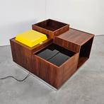 Vintage module salontafel verlicht, palissander, Ophalen of Verzenden