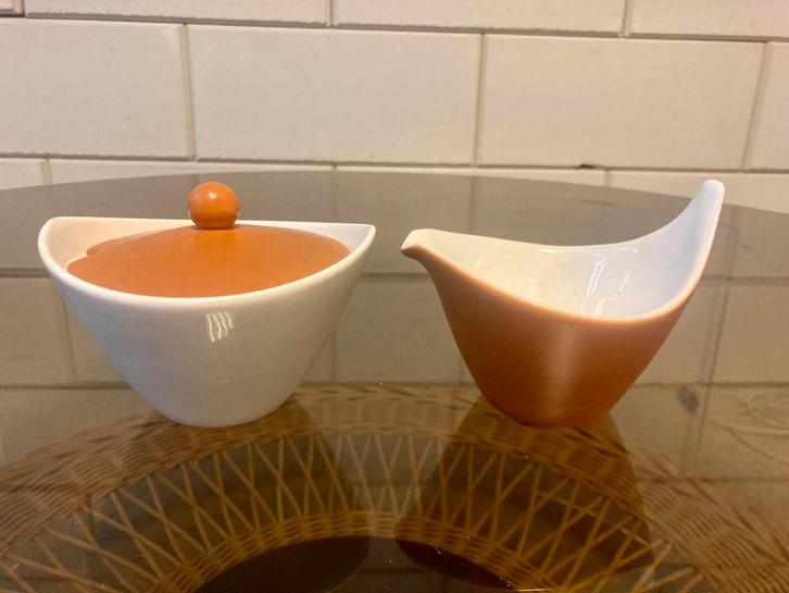 Regina Gouda Holland roomstel vintage, Antiek en Kunst, Antiek | Keramiek en Aardewerk, Verzenden