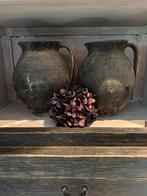 Landelijke karakteristieke kruiken 2 stuks, Huis en Inrichting, Woonaccessoires | Vazen, Ophalen, Overige kleuren, Aardewerk of Porselein