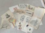 Tekeningen Verzameling / Lot Jaren '40/'50, Ophalen of Verzenden
