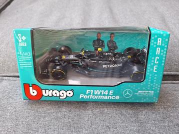 Burago modelauto 1/43 F1 W14 Mercedes Hamilton beschikbaar voor biedingen