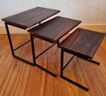 te koop: mimiset set 3 bijzettafels, retro vintage jaren 70 beschikbaar voor biedingen
