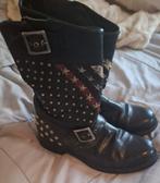 Sendra zwarte met studs stoere bikerboots mt 39, Ophalen of Verzenden, Zo goed als nieuw, Zwart