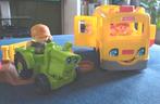Fisher Price. Little People. Bus en tractor met hekje, Ophalen of Verzenden, Zo goed als nieuw