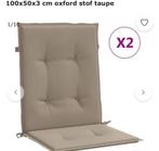 Tuinkussens beige lage rug 4x nieuw, Tuin en Terras, Ophalen of Verzenden, Nieuw