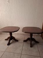 2 salontafel donker eiken, Gebruikt, 55 tot 75 cm, Rechthoekig, Ophalen