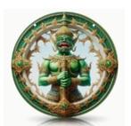 Bord | Thailand | Thaise tempelwachter | Guardian, Ophalen of Verzenden, Nieuw, Minder dan 50 cm, Minder dan 50 cm