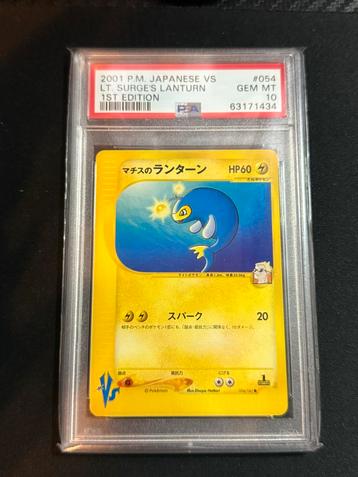 Lt. Surge's Lanturn 1st Edition PSA 10 pokemon beschikbaar voor biedingen