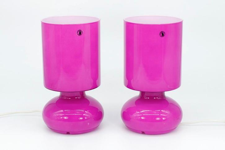 Ikea Lykta roze (set van 2), Huis en Inrichting, Lampen | Tafellampen, Zo goed als nieuw, Minder dan 50 cm, Glas, Ophalen of Verzenden