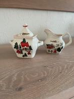Wedgwood Masons Christmas, suikerpot met deksel en melkkan, Overige typen, Nieuw, Ophalen of Verzenden, Wedgwood