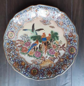 bord sier vogels papegaaien handpainted PG kromsnavels  beschikbaar voor biedingen