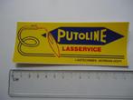sticker oud LASSEN PUTOLINE  Herman Hoff las service retro, Verzenden, Zo goed als nieuw