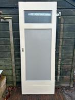 Paneeldeur met ruit 203x78cm, Ophalen, Gebruikt, Minder dan 80 cm, Binnendeur