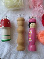 3punnik klosjes met wol, Ophalen of Verzenden, Breien of Haken, Wol of Garen