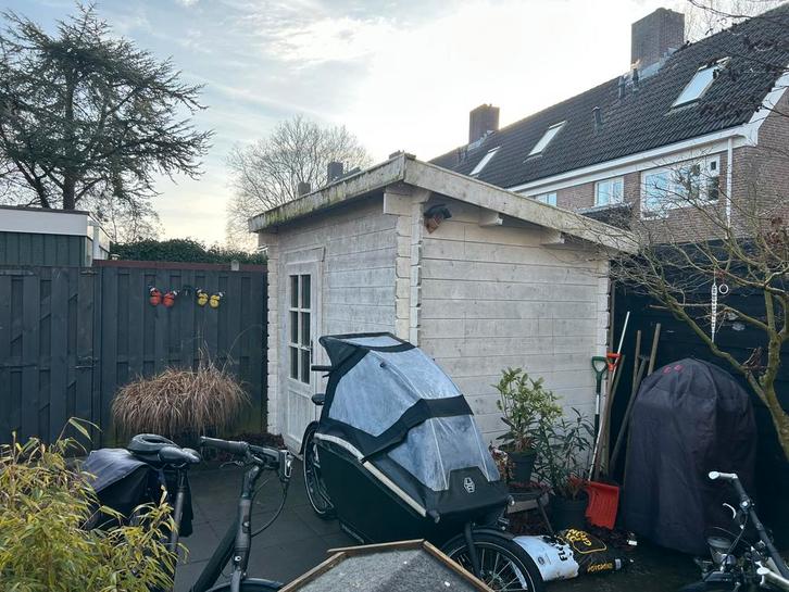 Houten schuurtje / blokhut, Tuin en Terras, Tuinhuizen, Gebruikt, Minder dan 250 cm, Ophalen