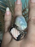 Unieke zeldzame zware ring met angelskinkoraal en parel, Sieraden, Tassen en Uiterlijk, Ringen, Ophalen of Verzenden, Zo goed als nieuw