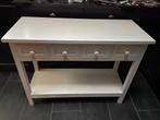 Zware witte sitetable , 4 lades en plank, Huis en Inrichting, Tafels | Sidetables, Ophalen, Gebruikt, 100 tot 150 cm, 25 tot 50 cm