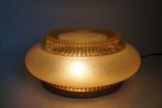 vintage plafondlamp plafonnière glas reliëf regency zalm., Huis en Inrichting, Ophalen of Verzenden, Gebruikt, Glas, Vintage