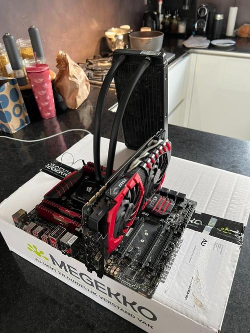 MSI X99A Gaming 7 + i7 5820k + MSI GTX 1080, Computers en Software, Moederborden, Gebruikt, Intel, DDR4, Ophalen