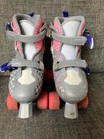 Nijdam rollerskates roze met wit mt 32-35, Ophalen, Verstelbaar, Gebruikt, Kinderen