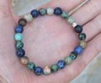 Herenarmband met Afrikaans turquoise, Sodaliet en Jaspis, Nieuw, Elastiek, Met edelsteen, Verzenden