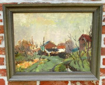 Hendrix Pierre ( 1913 - 1995) Impressionistisch dorpszicht beschikbaar voor biedingen