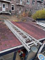 Aluminium schuifladder 3 delige, Doe-het-zelf en Verbouw, Ladders en Trappen, Ophalen, Gebruikt, Ladder, Opvouwbaar of Inschuifbaar